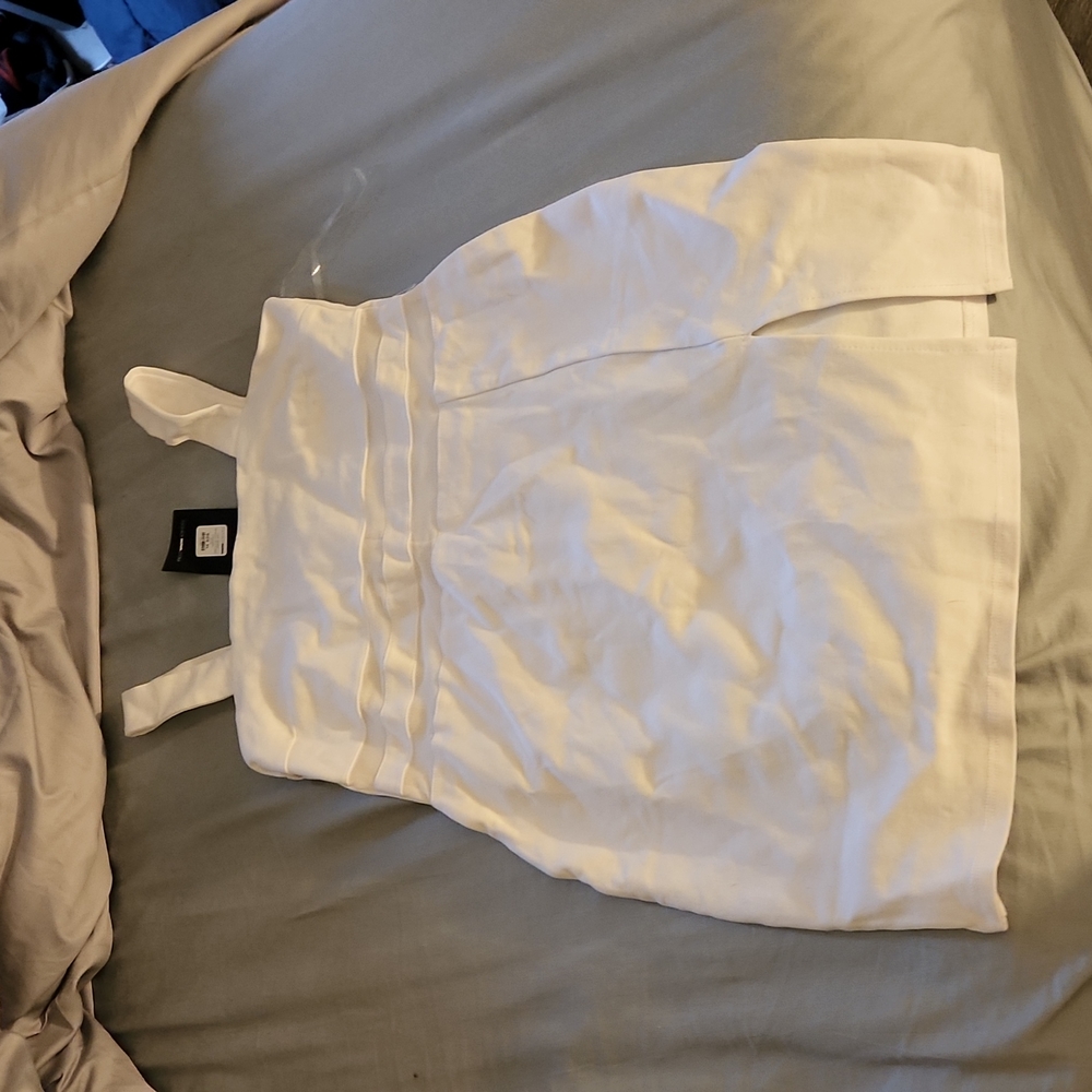 White bodycon mini dress